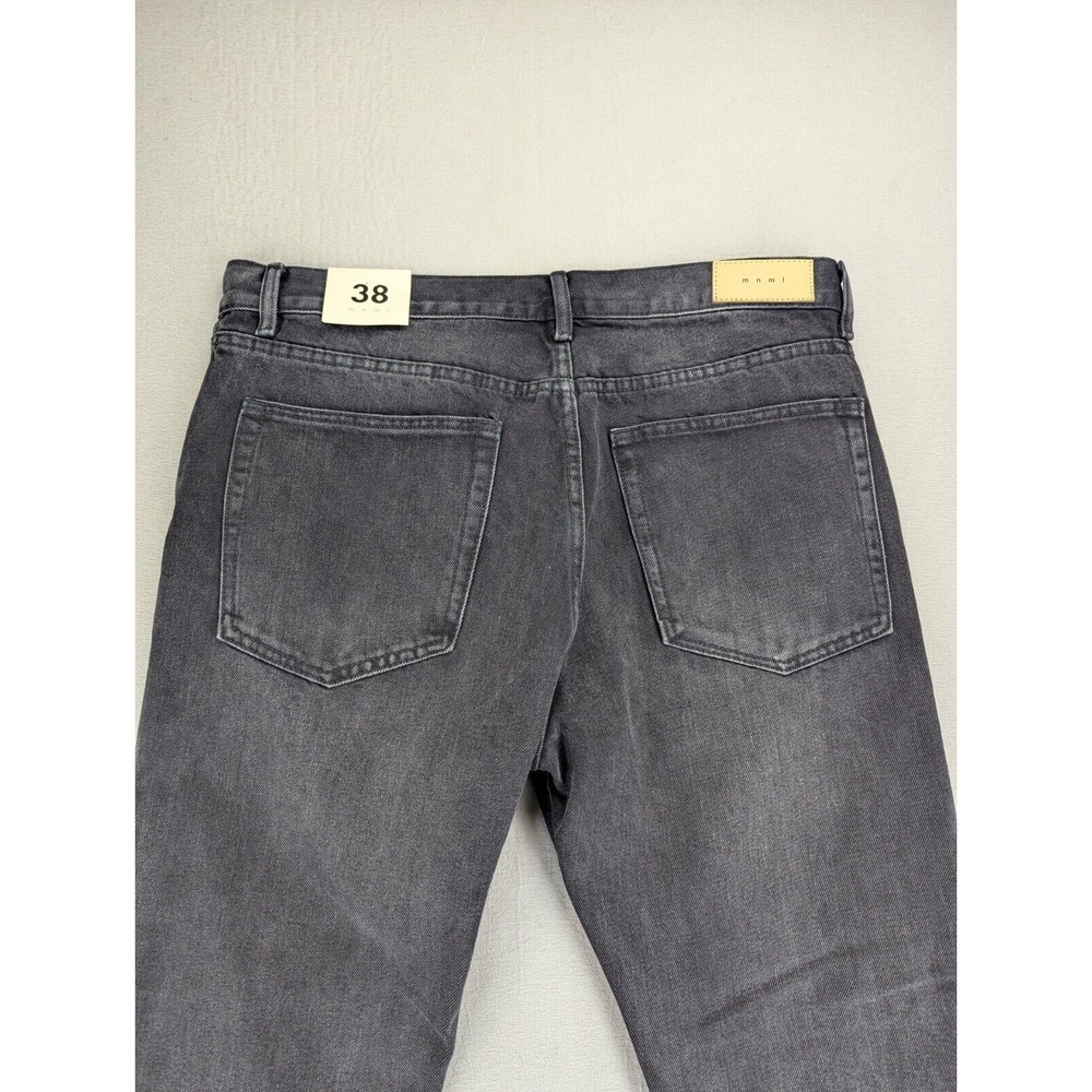 MNML Jeans Mens Sz 38 Raw Hem Cowboy Classiccore D212 Button Fly Charcoal - Picture 4 of 15